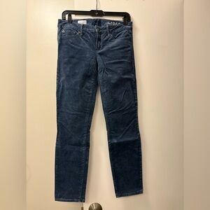 Gap Ankle Skinny Corduroy Pants in Blue - size 27 short